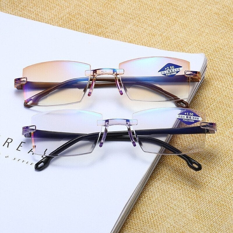 Hoaptitoele Sapphire high hardness anti blue light intelligent dual focus reading glasses
