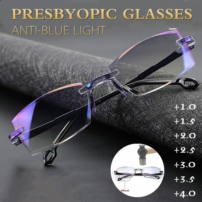Hoaptitoele Sapphire high hardness anti blue light intelligent dual focus reading glasses